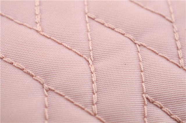 Authentic PRADA Quilting Nylon Leather 2Way Hand Shoulder Bag Purse Pink 0028E