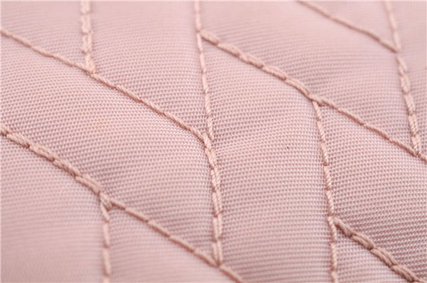Authentic PRADA Quilting Nylon Leather 2Way Hand Shoulder Bag Purse Pink 0028E