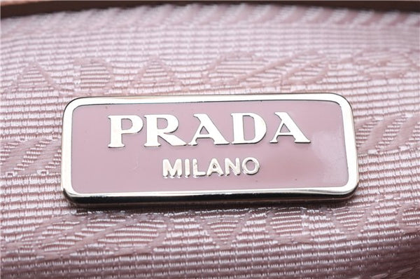 Authentic PRADA Quilting Nylon Leather 2Way Hand Shoulder Bag Purse Pink 0028E