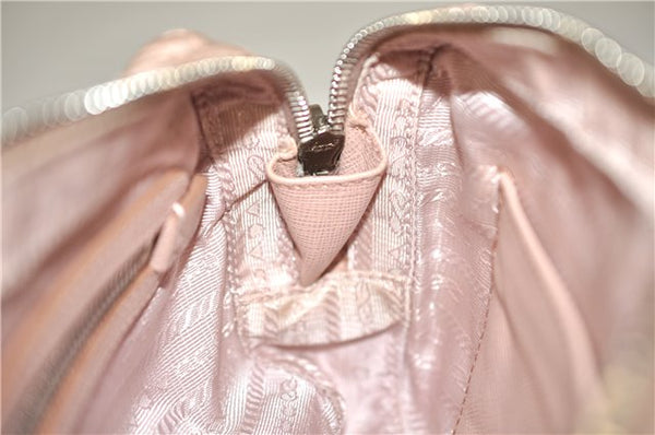 Authentic PRADA Quilting Nylon Leather 2Way Hand Shoulder Bag Purse Pink 0028E