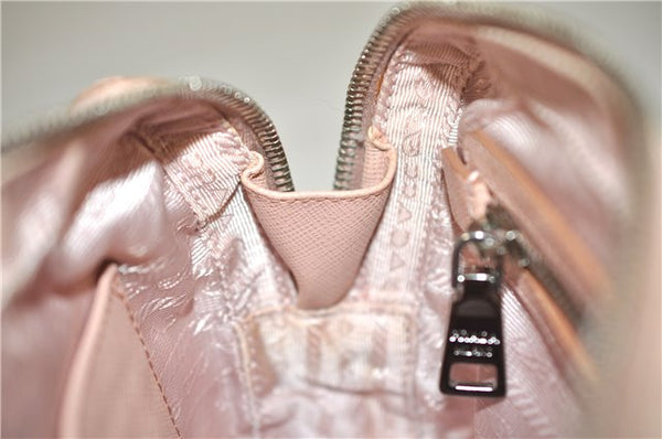 Authentic PRADA Quilting Nylon Leather 2Way Hand Shoulder Bag Purse Pink 0028E