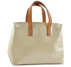 Authentic Louis Vuitton Vernis Reade PM Hand Bag Ivory White M91336 LV 0029D