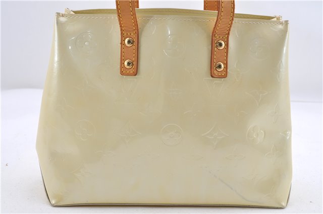 Authentic Louis Vuitton Vernis Reade PM Hand Bag Ivory White M91336 LV 0029D