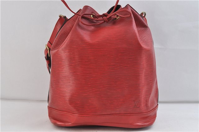 Authentic Louis Vuitton Epi Noe Red Shoulder Bag M44007 LV 0030D