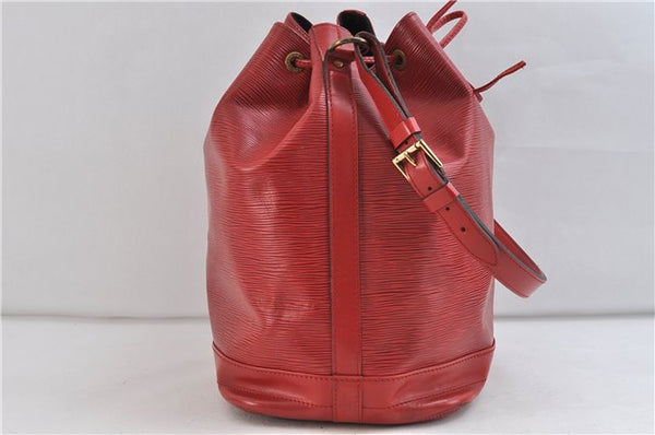 Authentic Louis Vuitton Epi Noe Red Shoulder Bag M44007 LV 0030D