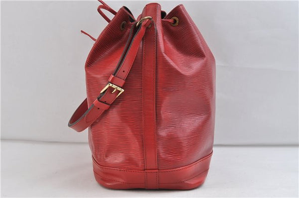 Authentic Louis Vuitton Epi Noe Red Shoulder Bag M44007 LV 0030D