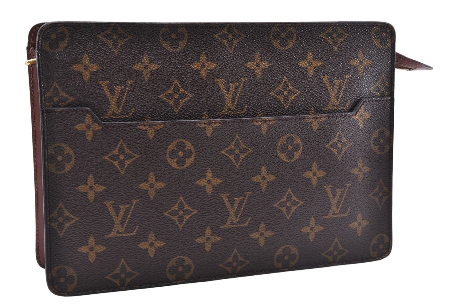 Authentic Louis Vuitton Monogram Pochette Homme Clutch Hand Bag M51795 LV 0030E