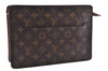 Authentic Louis Vuitton Monogram Pochette Homme Clutch Hand Bag M51795 LV 0030E