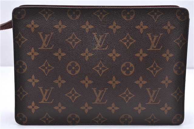 Authentic Louis Vuitton Monogram Pochette Homme Clutch Hand Bag M51795 LV 0030E