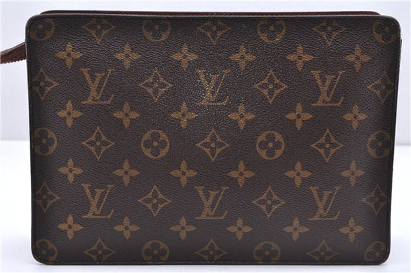 Authentic Louis Vuitton Monogram Pochette Homme Clutch Hand Bag M51795 LV 0030E