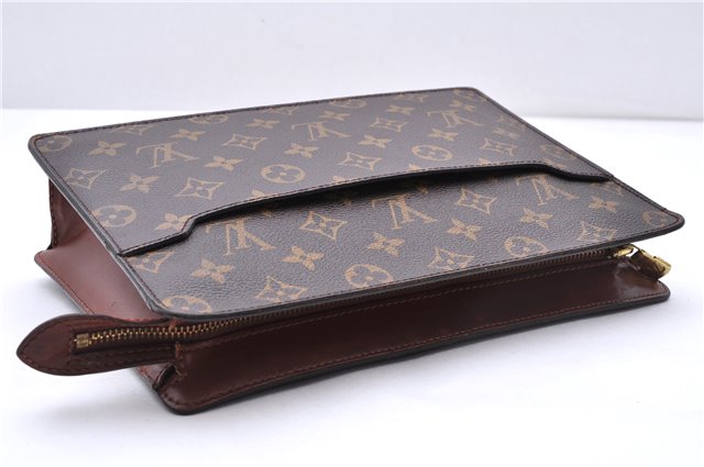 Authentic Louis Vuitton Monogram Pochette Homme Clutch Hand Bag M51795 LV 0030E