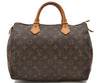 Authentic Louis Vuitton Monogram Speedy 30 Hand Bag M41526 LV 0034D