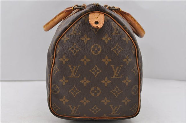 Authentic Louis Vuitton Monogram Speedy 30 Hand Bag M41526 LV 0034D