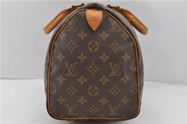 Authentic Louis Vuitton Monogram Speedy 30 Hand Bag M41526 LV 0034D