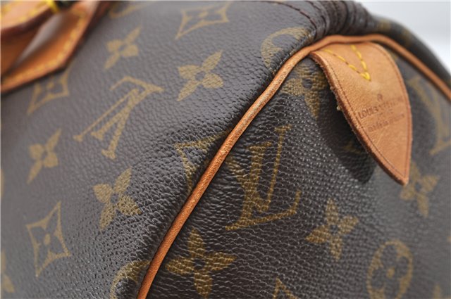 Authentic Louis Vuitton Monogram Speedy 30 Hand Bag M41526 LV 0034D