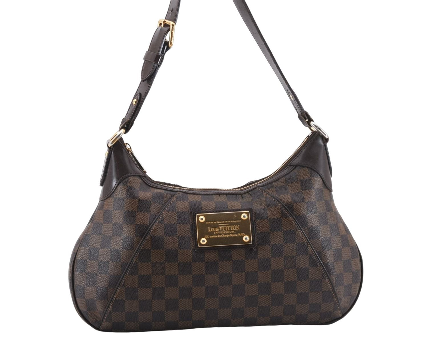 Authentic Louis Vuitton Damier Thames GM Shoulder Bag N48181 LV 0036E