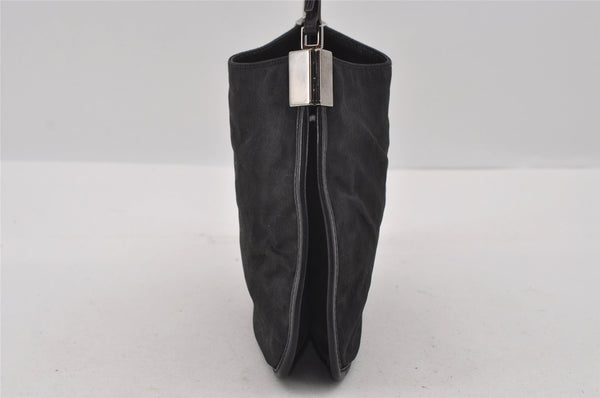 Authentic GUCCI Micro GG Nylon Leather Shoulder Hand Bag 0050846 Black 0039I