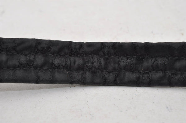 Authentic GUCCI Micro GG Nylon Leather Shoulder Hand Bag 0050846 Black 0039I