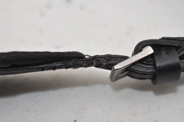 Authentic GUCCI Micro GG Nylon Leather Shoulder Hand Bag 0050846 Black 0039I