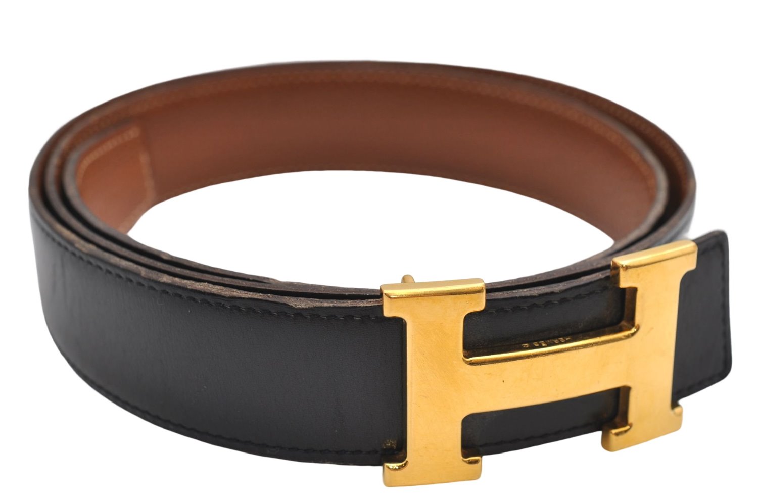 Authentic HERMES Constance Ladies Leather Belt Size 95cm 37.4