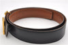 Authentic HERMES Constance Ladies Leather Belt Size 95cm 37.4" Black Brown 0040E