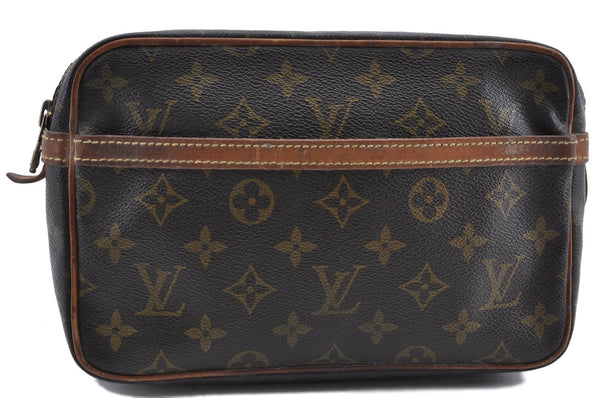 Auth Louis Vuitton Monogram Compiegne 23 Clutch Hand Bag Purse M51847 LV 0042D