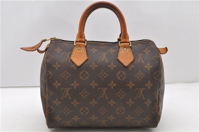 Authentic Louis Vuitton Monogram Speedy 25 Hand Bag Purse M41528 LV 0043D