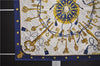 Authentic HERMES Carre 90 Scarf Key Tassel Motif Silk Navy Blue 0045E