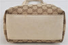 Authentic GUCCI Tote Hand Bag GG Canvas Leather 153361 Beige 0046D