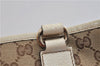 Authentic GUCCI Tote Hand Bag GG Canvas Leather 153361 Beige 0046D