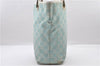 Authentic GUCCI Shoulder Tote Bag GG Canvas Leather 0021099 Light Blue 0051D