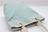 Authentic GUCCI Shoulder Tote Bag GG Canvas Leather 0021099 Light Blue 0051D