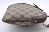 Authentic GUCCI Web Sherry Line Shoulder Cross Bag GG PVC Leather Brown 0052D