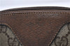 Authentic GUCCI Web Sherry Line Shoulder Cross Bag GG PVC Leather Brown 0052D