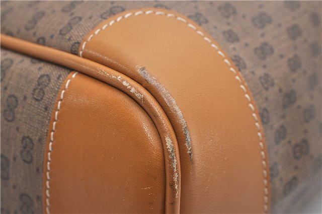 Authentic GUCCI Micro GG Vintage PVC Leather Shoulder Tote Bag Brown 0056G