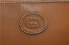 Authentic GUCCI Micro GG Vintage PVC Leather Shoulder Tote Bag Brown 0056G