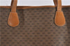 Authentic GUCCI Micro GG Vintage PVC Leather Shoulder Tote Bag Brown 0056G