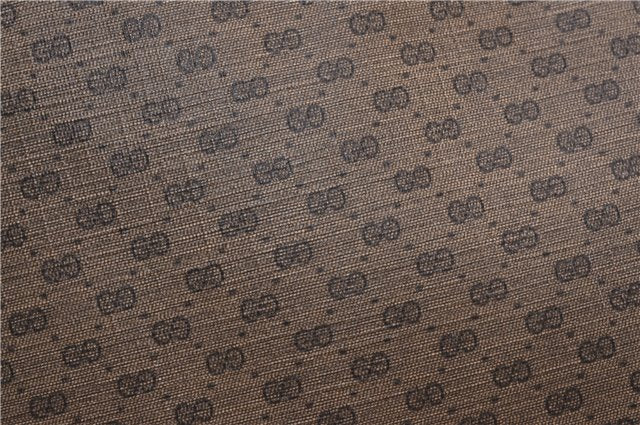 Authentic GUCCI Micro GG Vintage PVC Leather Shoulder Tote Bag Brown 0056G