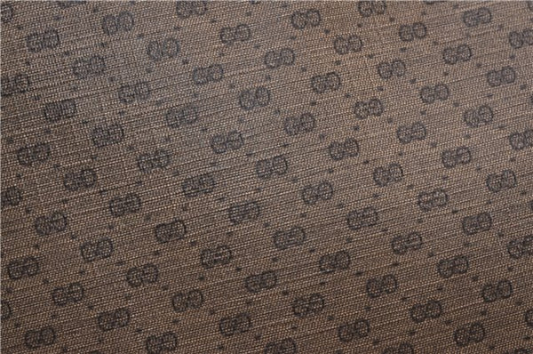 Authentic GUCCI Micro GG Vintage PVC Leather Shoulder Tote Bag Brown 0056G