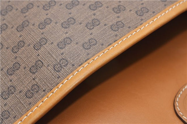 Authentic GUCCI Micro GG Vintage PVC Leather Shoulder Tote Bag Brown 0056G