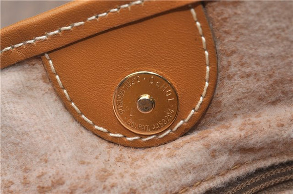 Authentic GUCCI Micro GG Vintage PVC Leather Shoulder Tote Bag Brown 0056G