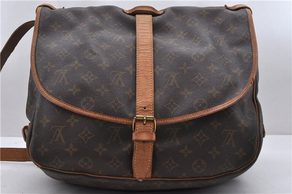 Auth Louis Vuitton Monogram Saumur 35 Shoulder Cross Body Bag M42254 LV 0057D