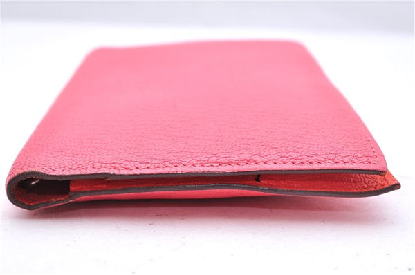 Authentic HERMES Vision II Simple Agenda Cover Day Planner Leather Pink 0057E