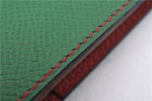 Authentic HERMES Agenda PM Day Planner Notebook Cover Leather Green 0059E