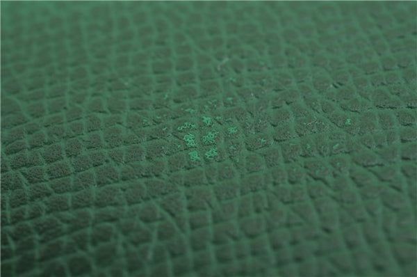 Authentic HERMES Agenda PM Day Planner Notebook Cover Leather Green 0059E