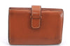 Authentic HERMES Jura Trifold Wallet Purse Leather Brown 0060E