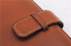 Authentic HERMES Jura Trifold Wallet Purse Leather Brown 0060E