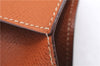 Authentic HERMES Jura Trifold Wallet Purse Leather Brown 0060E