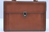 Authentic Burberrys Vintage 2Way Shoulder Hand Bag Briefcase Leather Brown 0061A