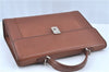 Authentic Burberrys Vintage 2Way Shoulder Hand Bag Briefcase Leather Brown 0061A